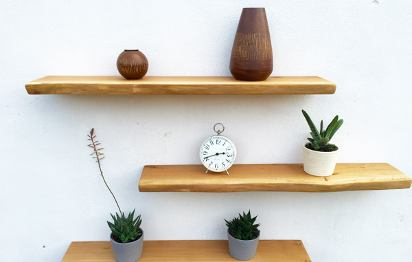 Floating Wood Shelves 