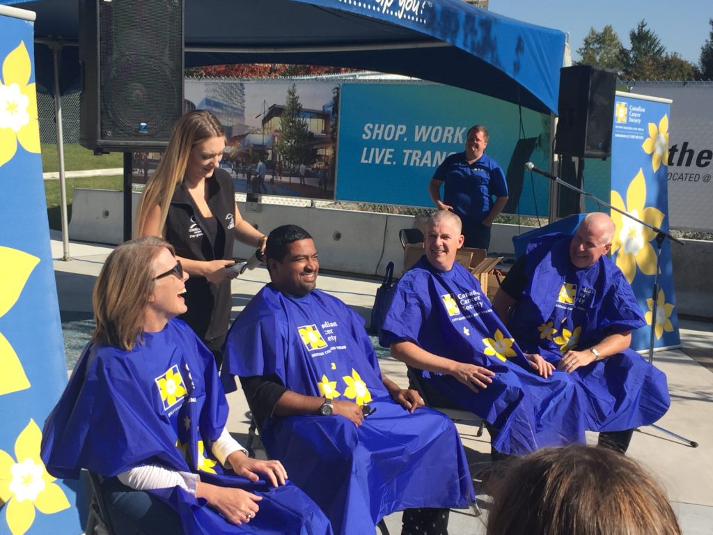 The Cops for Cancer headshave at HHQ